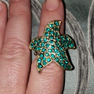 Starfish stretch band ring